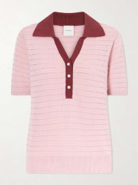 VARLEY Wren cotton-blend knitted polo sweater at Net a Porter