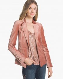 VELVET BLAZER JACKET - WHITE HOUSE BLACK MARKET at WHBM