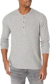 VELVET BY GRAHAM amp SPENCER Velvet Menx27s Anthony Long Sleeve Henley Marled Large at Mens Clothing store at Amazon