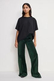VELVET GOOD WAIST PALAZZO PANTS PINE GREEN003 - GOOD AMERICAN at Good American