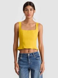 VERA BUSTIER TOP in GOLDEN HOUR ALICE OLIVIA at Alice + Olivia