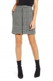 VERO MODA Rebeljana Plaid Exposed Zip Miniskirt   Nordstrom at Nordstrom