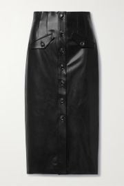 VERONICA BEARD Barrie faux leather midi skirt NET-A-PORTER at Net a Porter