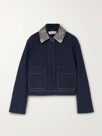 VERONICA BEARD Barrington crystal-embellished denim jacket at Net a Porter