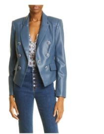 VERONICA BEARD COOKE FAUX LEATHERETTE DICKEY MARINE BLUE JACKET BLAZER sz 16 eBay at eBay