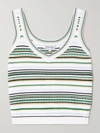 VERONICA BEARD Carlin striped ribbed-knit tank NET-A-PORTER at Net a Porter