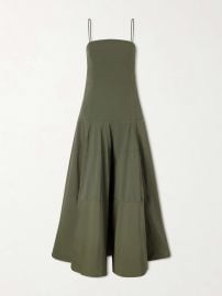 VERONICA BEARD Ilona taffeta midi dress at Net a Porter