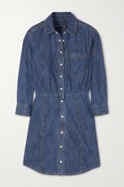 VERONICA BEARD Keston gathered denim shirt dress NET-A-PORTER US at Net a Porter