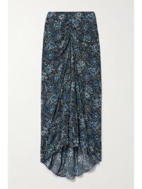 VERONICA BEARD Limani ruched floral-print georgette maxi skirt NET-A-PORTER at Net a Porter