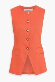 VERONICA BEARD Lois linen-blend twill vest at The Outnet