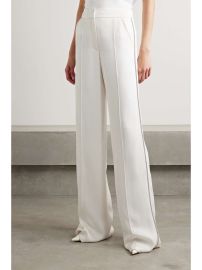 VERONICA BEARD Millicent crystal-embellished satin-crepe straight-leg pants NET-A-PORTER at Net a Porter