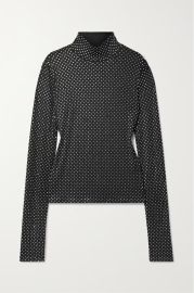 VERONICA BEARD Parke crystal-embellished stretch-jersey turtleneck top NET-A-PORTER at Net a Porter