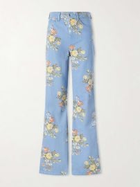 VERONICA BEARD Taylor floral-print high-rise wide-leg jeans at Net a Porter