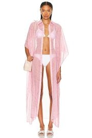 VERSACE Chiffon Robe Coverup Dress in Pale Pink FWRD at FWRD