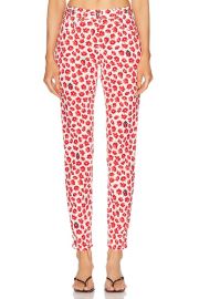 VERSACE High Waisted Pant in White Red FWRD at FWRD