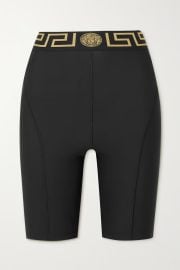 VERSACE Jacquard-trimmed stretch-jersey biker shorts NET-A-PORTER at Net a Porter