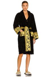 VERSACE Medusa Amplified Bathrobe in Nero Oro FWRD at Forward