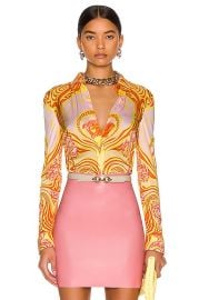 VERSACE Medusa Music All Over Shirt in Pineapple  Neon Orange  FWRD at Forward