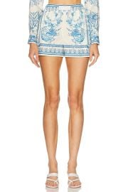 VERSACE Mini Short in Eggshell Bright DV Blue FWRD at FWRD