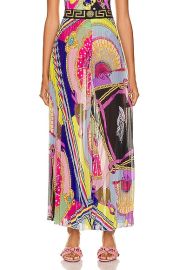 VERSACE Plisse Ventagli Pant in Multicolor FWRD at Forward