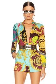 VERSACE Print Bodysuit in Multicolor   FWRD at Forward