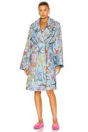 VERSACE Tresor De La Mer Bath Robe in Pale Blue Multicolor  FWRD at Forward