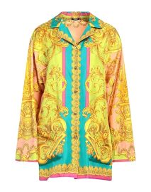 VERSACE Turquoise Womens Patterned Shirts amp Blouses at Yoox