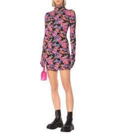 VETEMENTS - Floral stretch-jersey glove minidress at Mytheresa