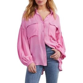 VICI Collection Elowen Balloon Sleeve Button-Up Shirt at Nordstrom