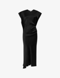 VICTORIA BECKHAM - Victoria Crepe Back Asymmetric-Hem Satin Midi Dress | Selfridges.com at Selfridges
