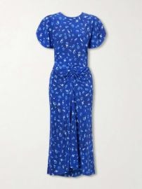 VICTORIA BECKHAM Bela floral-print silk-chiffon midi dress at Net a Porter