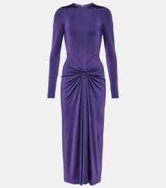 VICTORIA BECKHAM Open-back gathered stretch-satin jersey gown NET-A-PORTER at Net a Porter