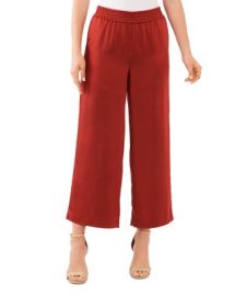 VINCE CAMUTO Satin Cropped Wide Leg Pants Bloomingdales at Bloomingdales