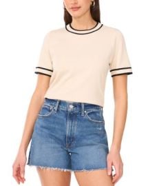 VINCE CAMUTO Short Sleeve Crewneck Sweater Bloomingdales at Bloomingdales