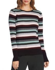 VINCE CAMUTO Striped Crewneck Sweater Women - Bloomingdale s at Bloomingdales