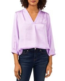 VINCE CAMUTO V Neck Blouse Bloomingdales at Bloomingdales