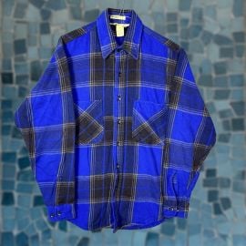 VINTAGE Big Mac St John’s Bay Flannel Shirt Mens S Reg Heavyweight USA 90s Workwear 80s Shirt Mens S Reg Blue 100% authentic 30-day returns at Grailed