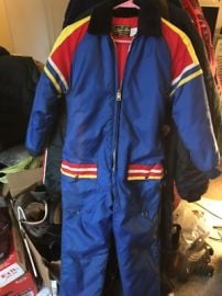VIntage- Vibrant TIMBER KING Small Unisex Snow-Ski Suit WHood eBay at eBay