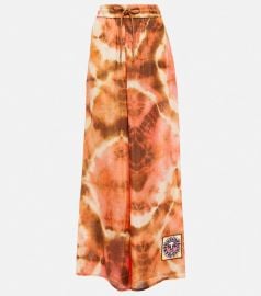 Vacay tie-dye high-rise silk pants in multicoloured - Zimmermann at Mytheresa