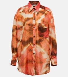 Vacay tie-dye silk shirt in orange - Zimmermann at Mytheresa