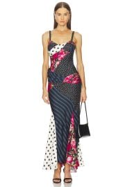 Vaillant Asymmetric Patchwork Dress In Print at Revolve