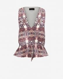 Valencia Print Drawstring Top at Intermix