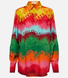 Valentino - Printed silk and cotton shirt at Mytheresa