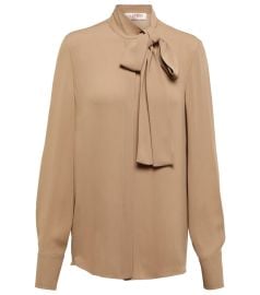 Valentino - Silk tie-neck shirt at Mytheresa