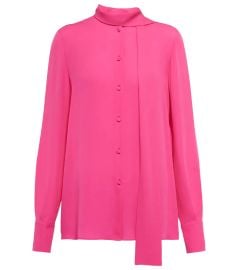 Valentino - Tie-neck silk blouse at Mytheresa