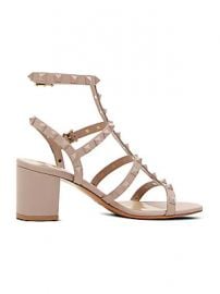 Valentino - Valentino Garavani Rockstud Tonal Leather Cage Sandals at Saks Fifth Avenue