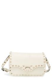 Valentino  Mini Rockstud  Crossbody Bag in Ivory at Nordstrom