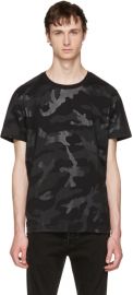 Valentino Black Camo Tshirt at SSENSE