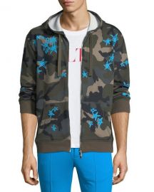 Valentino Camouflage-Print Zip-Front Hoodie   Neiman Marcus at Neiman Marcus