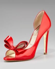 Valentino Couture Bow dOrsay Pump at Neiman Marcus